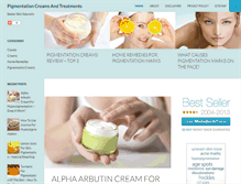 Tablet Screenshot of pigmentationcreams.com